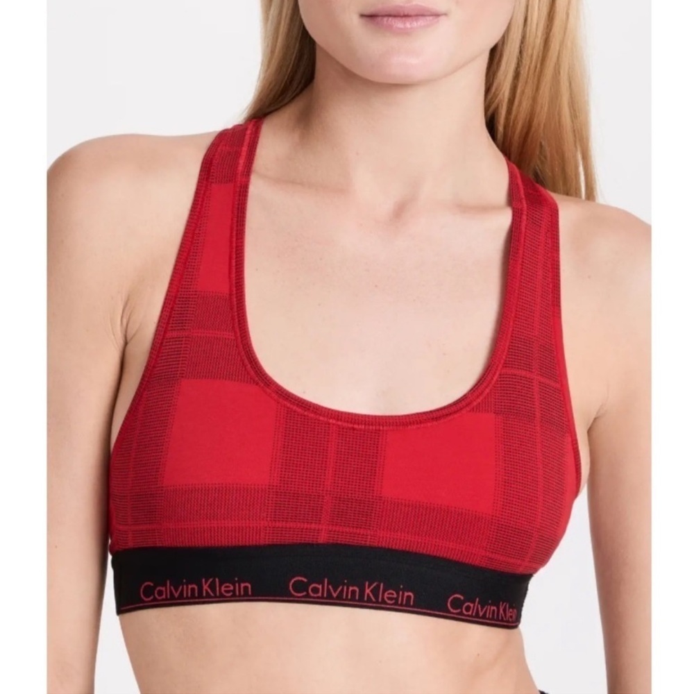 Calvin Klein Vibrant Red Sports Bra